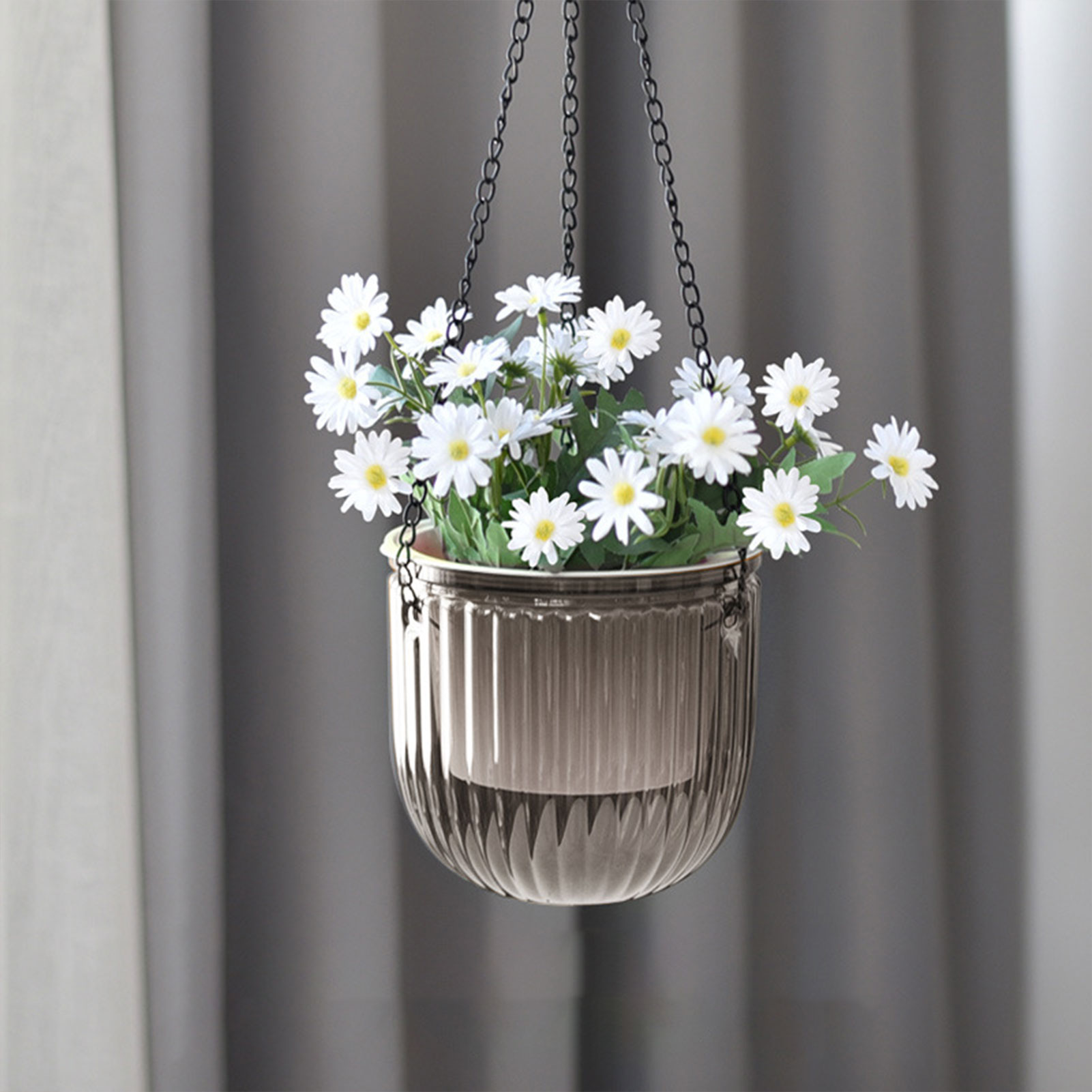 Spider Plant Hanging - 자동 급수 화분 투명한 걸이형 꽃바구니