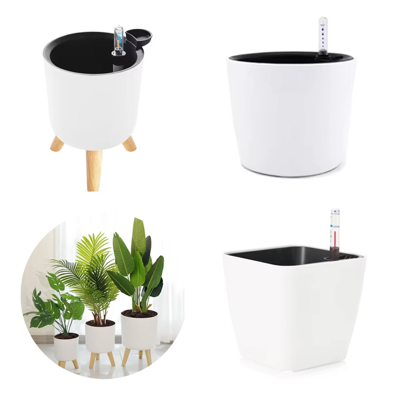 Aloe Vera Pot - 1PC 실내 플라스틱 화분 자체 급수