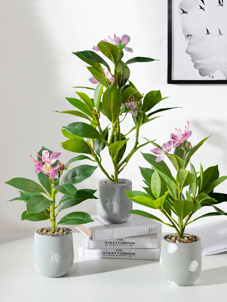 Ficus Lyrata Tree - 21-40cm 인공 진달래 식물 가짜 고무