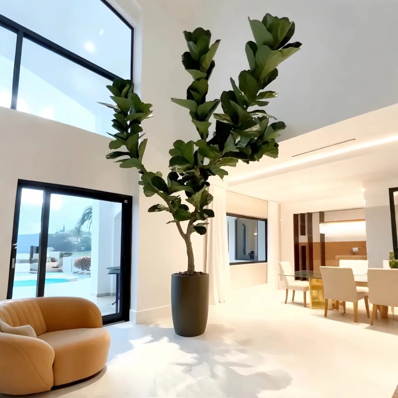 Ficus Lyrata Tree - 인공 식물 실내 화분 인공 나무