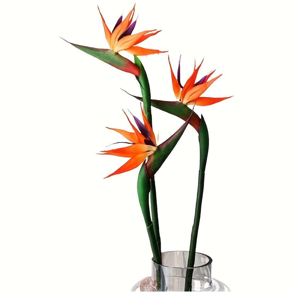 Bird Paradise Strelitzia - 3pcs 낙원 꽃의 인공 새 고무