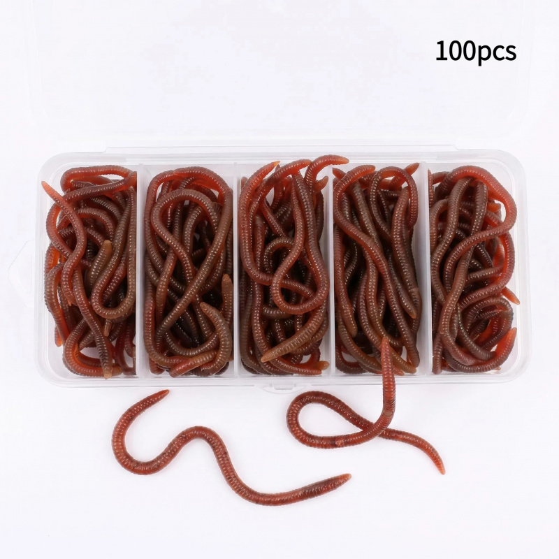 Aglaonema Red - 100개입 소프트 루어 배스 브림 혈벌레