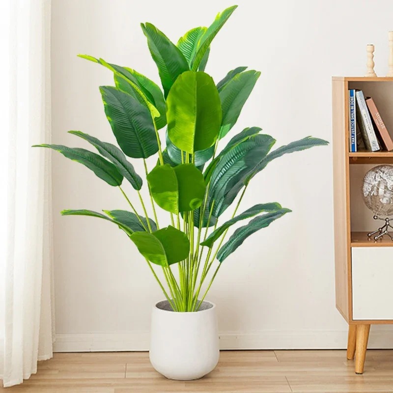 Ficus Lyrata Tree - 67-112cm 인조 식물 대형 열대 야자수