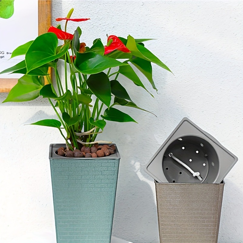 Aloe Vera Pot - 플라스틱 벽돌 패턴 화분 크리 에이