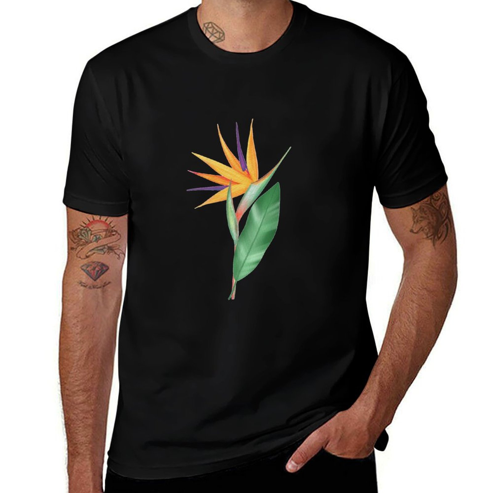 수채화 낙원의 새꽃 또는 스트렐리치아 레지네이 티셔츠  - Bird Paradise Strelitzia 리뷰 및 가격