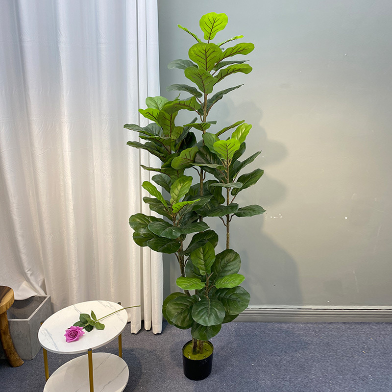 대형 피커스 나무 인공 식물, 가짜 나무, 플라스틱 반 - Ficus Lyrata Tree 리뷰 및 가격