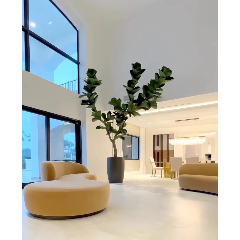 인공 식물 실내 화분 인공 나무 피들 리프 피그 나무  - Ficus Lyrata Tree 리뷰 및 가격