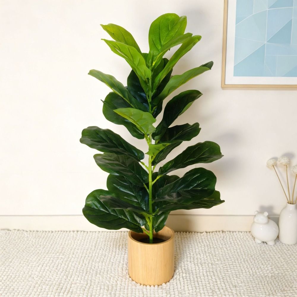 녹색 플라스틱 인조 고무나무 대형 23잎 대형 인조 고 - Ficus Lyrata Tree 리뷰 및 가격