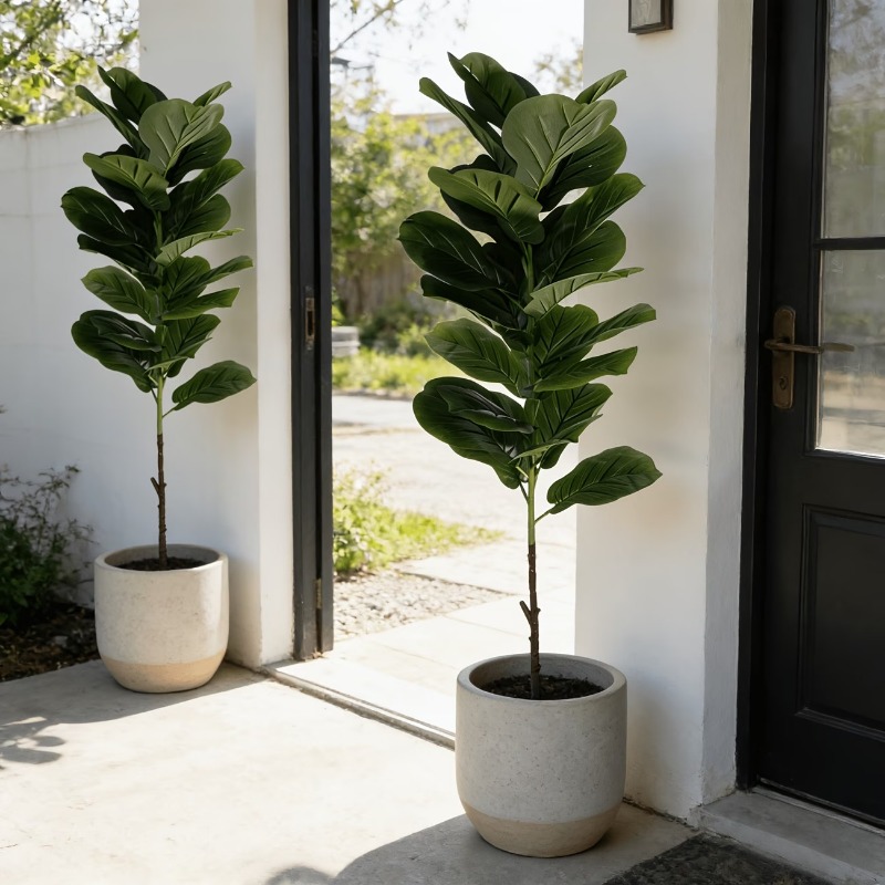 1개 100cm 인조 피쿠스 리라타 나무, 23개 잎  - Ficus Lyrata Tree 리뷰 및 가격