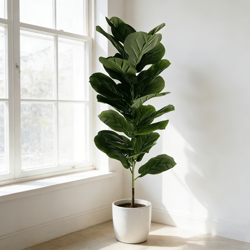 1개 100cm 인조 피쿠스 리라타 나무, 23개 잎  - Ficus Lyrata Tree 리뷰 및 가격