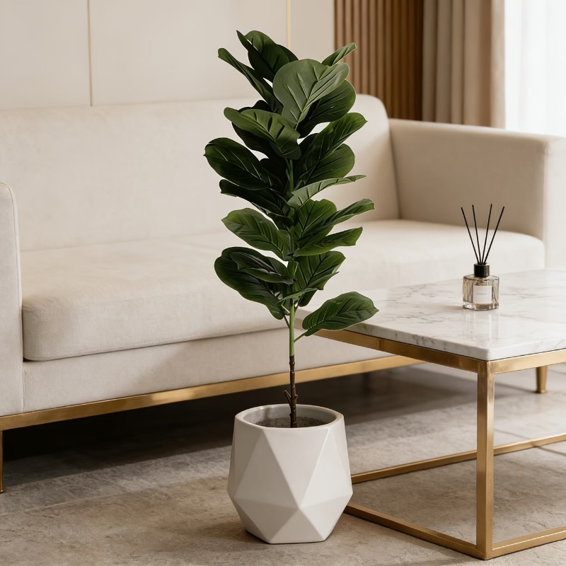 1개 100cm 인조 피쿠스 리라타 나무, 23개 잎  - Ficus Lyrata Tree 리뷰 및 가격