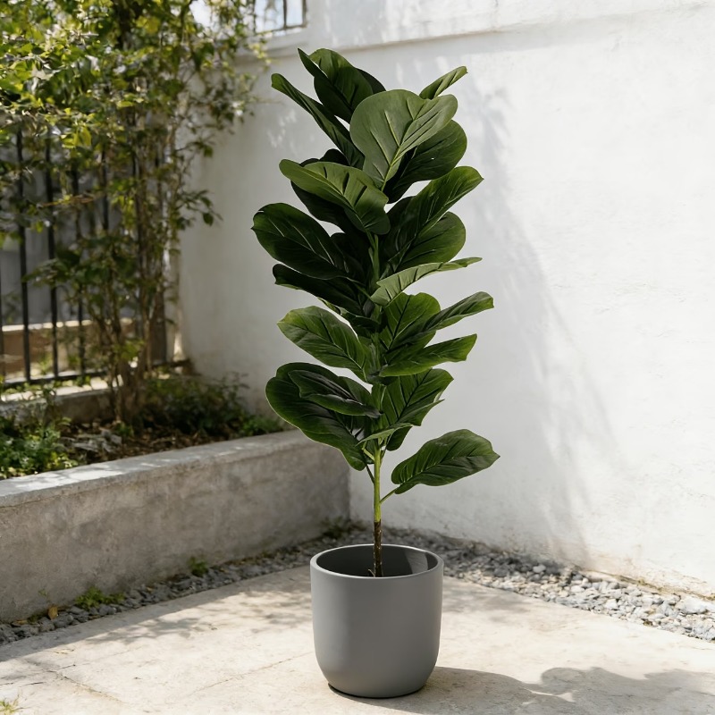 1개 100cm 인조 피쿠스 리라타 나무, 23개 잎  - Ficus Lyrata Tree 리뷰 및 가격