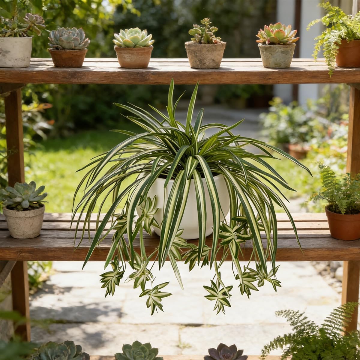 4PCS 인공 거미 식물 클로로피텀 가짜 녹색 식물 벽 - Spider Plant Hanging 리뷰 및 가격