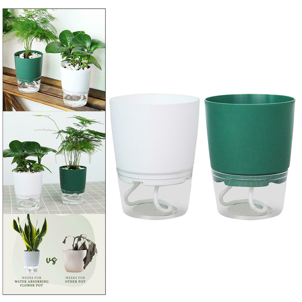 게으른 수경 꽃 냄비 자동 물 흡수 화분 투명 더블 레 - Aloe Vera Pot 리뷰 및 가격